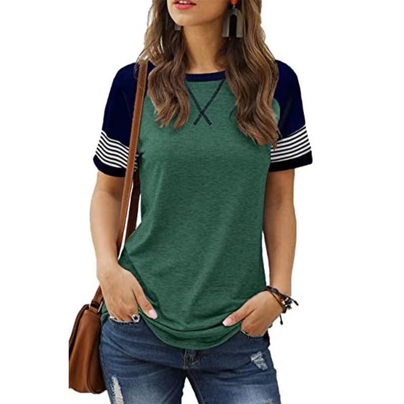American hip-hop street striped pink jersey for sports men and women, loose casual couple, summer short sleeved T-shirt 507 gray M