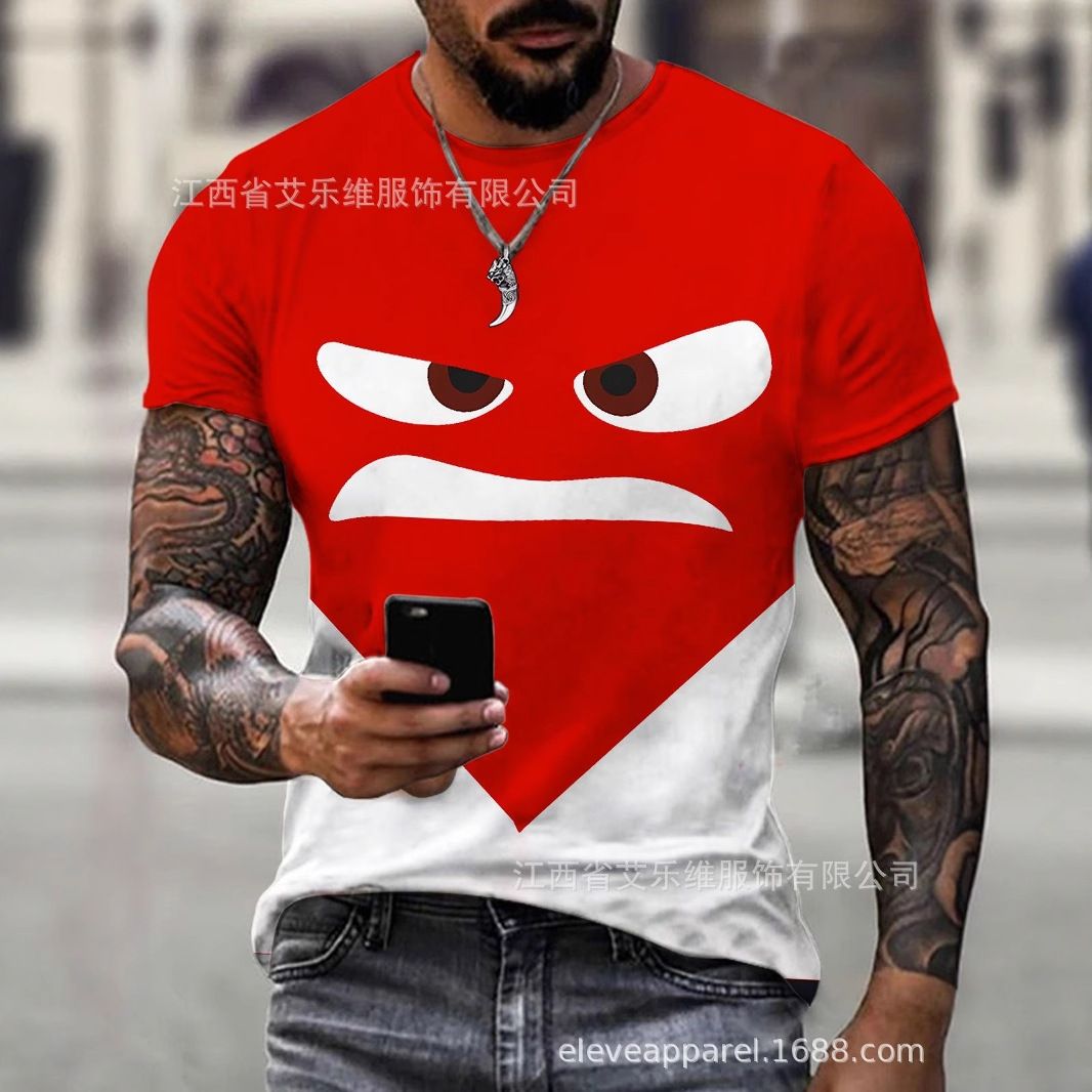 European and American men's truck 3D digital printing loose round neck short sleeved men's and women's standard T-shirt breathable casual versatile X-BMNZ-MGTX1-1 S