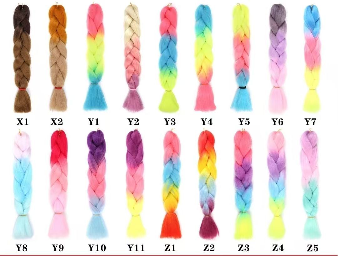 24inch Synthetic Braid Hair Extensions African Colored Wig Jumbo Braid Dreadlocks Quick Weave Wholesale