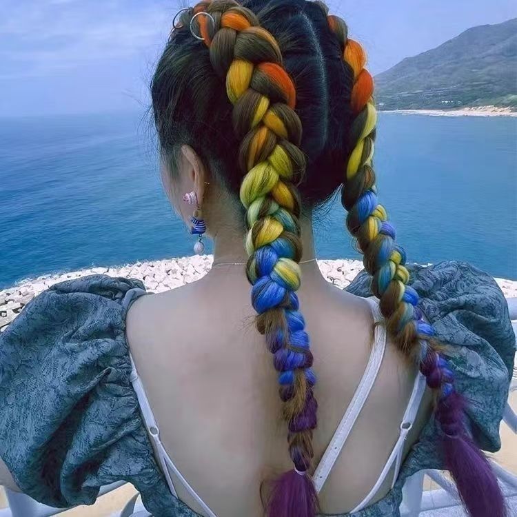 24inch Synthetic Braid Hair Extensions African Colored Wig Jumbo Braid Dreadlocks Quick Weave Wholesale