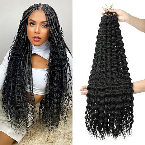 Synthetic Wig Curly Wave Twist Crochet Hair Loose Deep Wave Hair Bundles Curls Synthetic Braiding Hair Extensions
