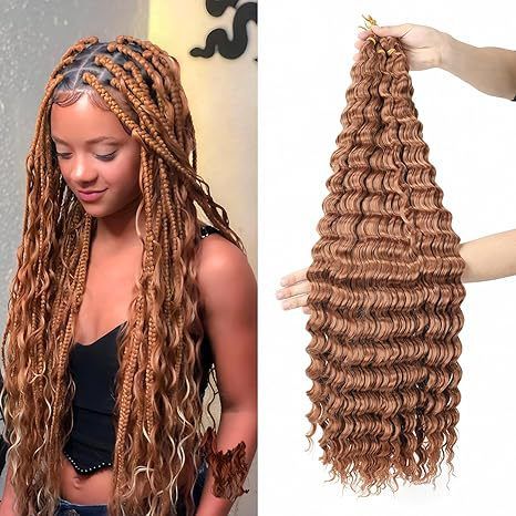 Synthetic Wig Curly Wave Twist Crochet Hair Loose Deep Wave Hair Bundles Curls Synthetic Braiding Hair Extensions