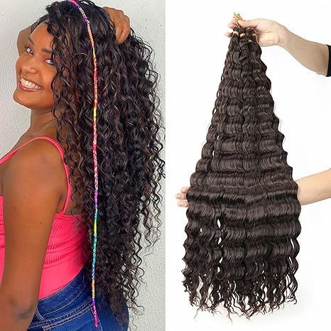 Synthetic Wig Curly Wave Twist Crochet Hair Loose Deep Wave Hair Bundles Curls Synthetic Braiding Hair Extensions