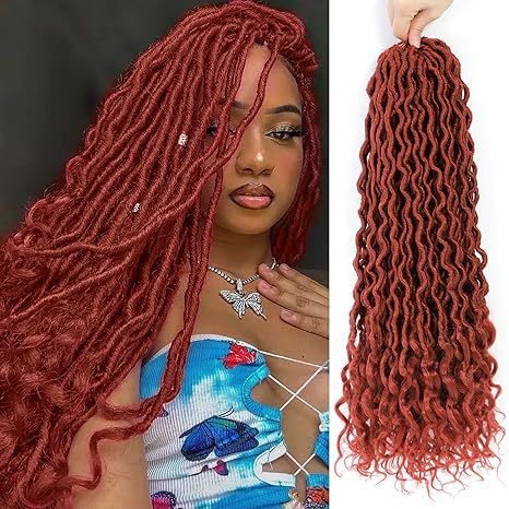 Multi Pre Looped River Locs Ombre Synthetic Crochet Braids Boho Goddess Faux Locs Hair