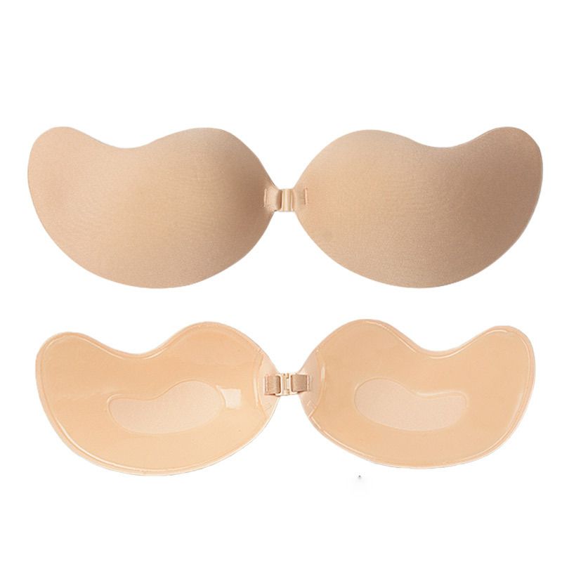 Mango bra silicone hoopless invisible underwear strapless chest patch enlarged thin wedding dress gathering breast patch