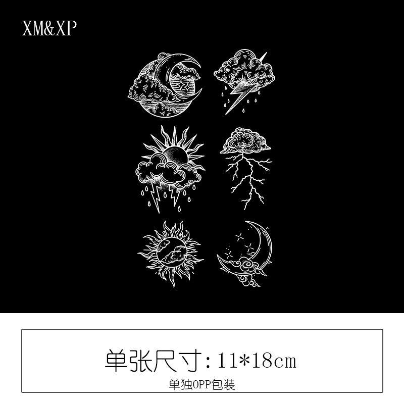 4 Pcs Herbal Juice Tattoo Stickers Temporary Tattoos for women and men waterproof long lasting last