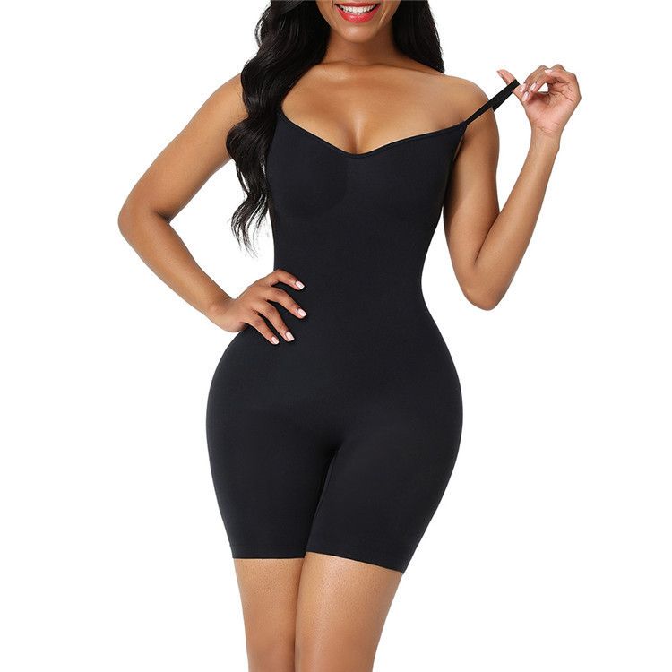 Cross border European and American plus size hip lifting shapewear, women's corset, underwear, women's seamless abdominal compression and body shaping camisole jumpsuit