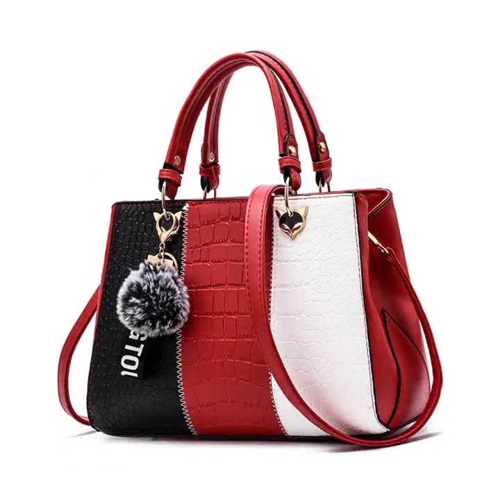 Women's bag 2025 new atmospheric shoulder handbag Korean version of fashion simple cross-body bag bag bag red F