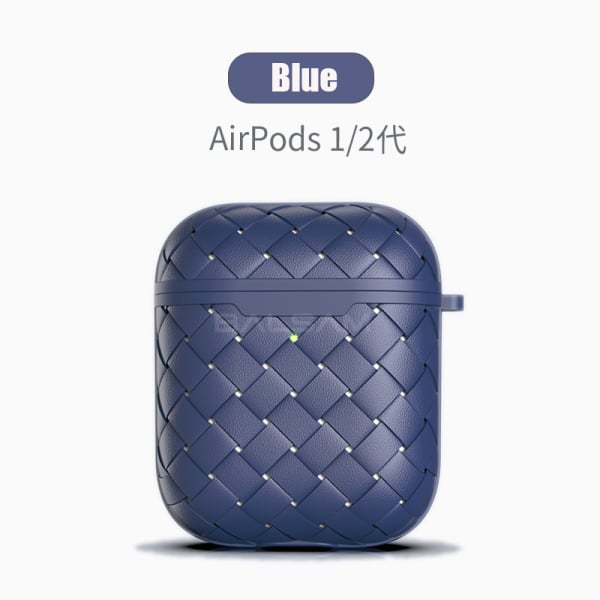 Breathable Weaving Leather Earphone Case For Apple AirPods Pro 1 2 Soft Silicone Cover Bluetooth Headset Protective Charging Bag Black for airpods