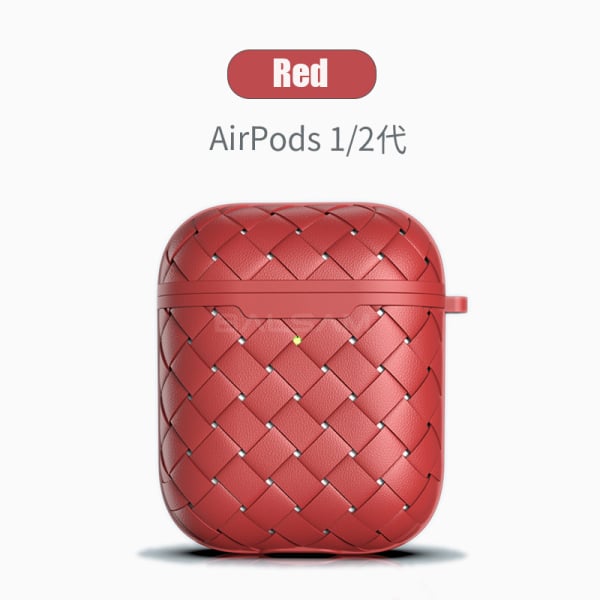 Breathable Weaving Leather Earphone Case For Apple AirPods Pro 1 2 Soft Silicone Cover Bluetooth Headset Protective Charging Bag Black for airpods