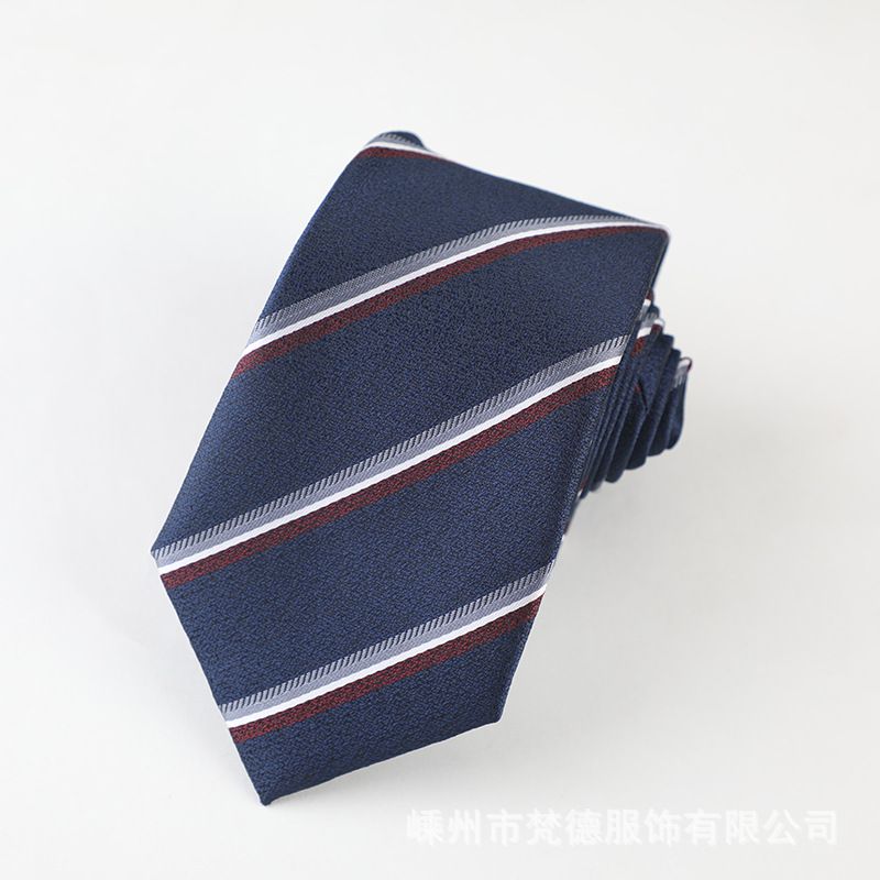 Business Man Accessories Men's Formal Tie Striped Blue Gray Necktie Wide Tie Gift For Man Office Wedding Party Cravat Free Shipp