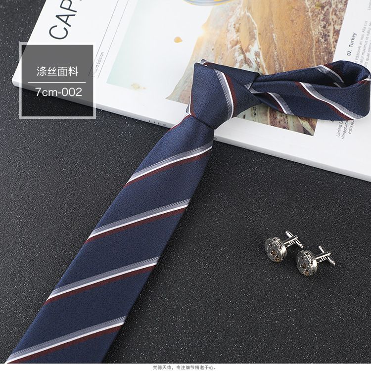 Business Man Accessories Men's Formal Tie Striped Blue Gray Necktie Wide Tie Gift For Man Office Wedding Party Cravat Free Shipp