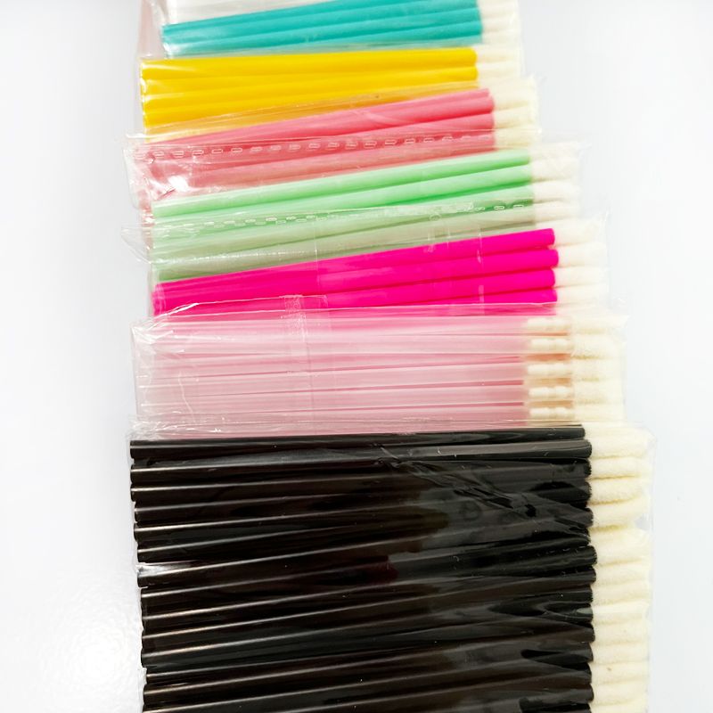 New 50 Pcs Disposable Lip Brush Eyelash Makeup Brushes Lash Extension Mascara Applicator Lipstick Wands Set Cosmetic Tools