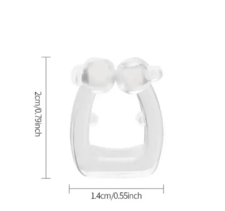 Magnetic Anti Snoring Device Silicone Anti Snore Stopper Nose Clip Tray Sleeping Aid Apnea Guard Night Device White as picture