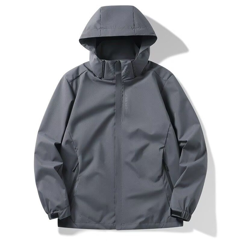 Spring and Autumn Coat Men's Trendy Brand Couple Windproof Jacket 2025 New Casual Sportswear Loose Hoodie Jacket 6266 Black M