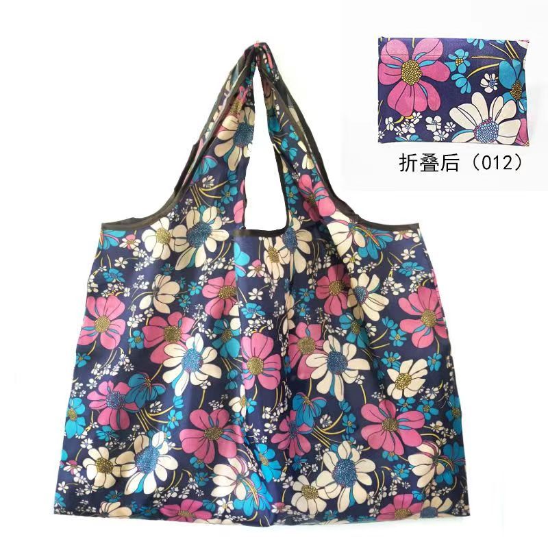 High Capacity Folding Shopping Bag Environmentally Friendly Creative Portable Printing Storage Bag Handbags Travel Outdoor
