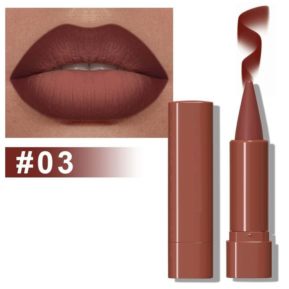 Maroon Gradient Matte Lipstick Crayon Lip Liner pencil, Flawless Contour Gradual Ombre Effect lip Pencil, for Women Long Lasting Waterproof Smudge Proof Lipstick Pencil