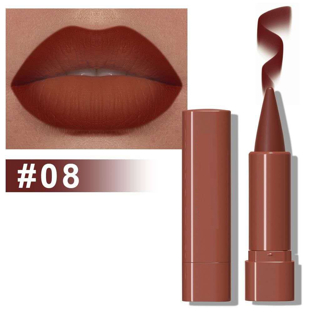 Maroon Gradient Matte Lipstick Crayon Lip Liner pencil, Flawless Contour Gradual Ombre Effect lip Pencil, for Women Long Lasting Waterproof Smudge Proof Lipstick Pencil