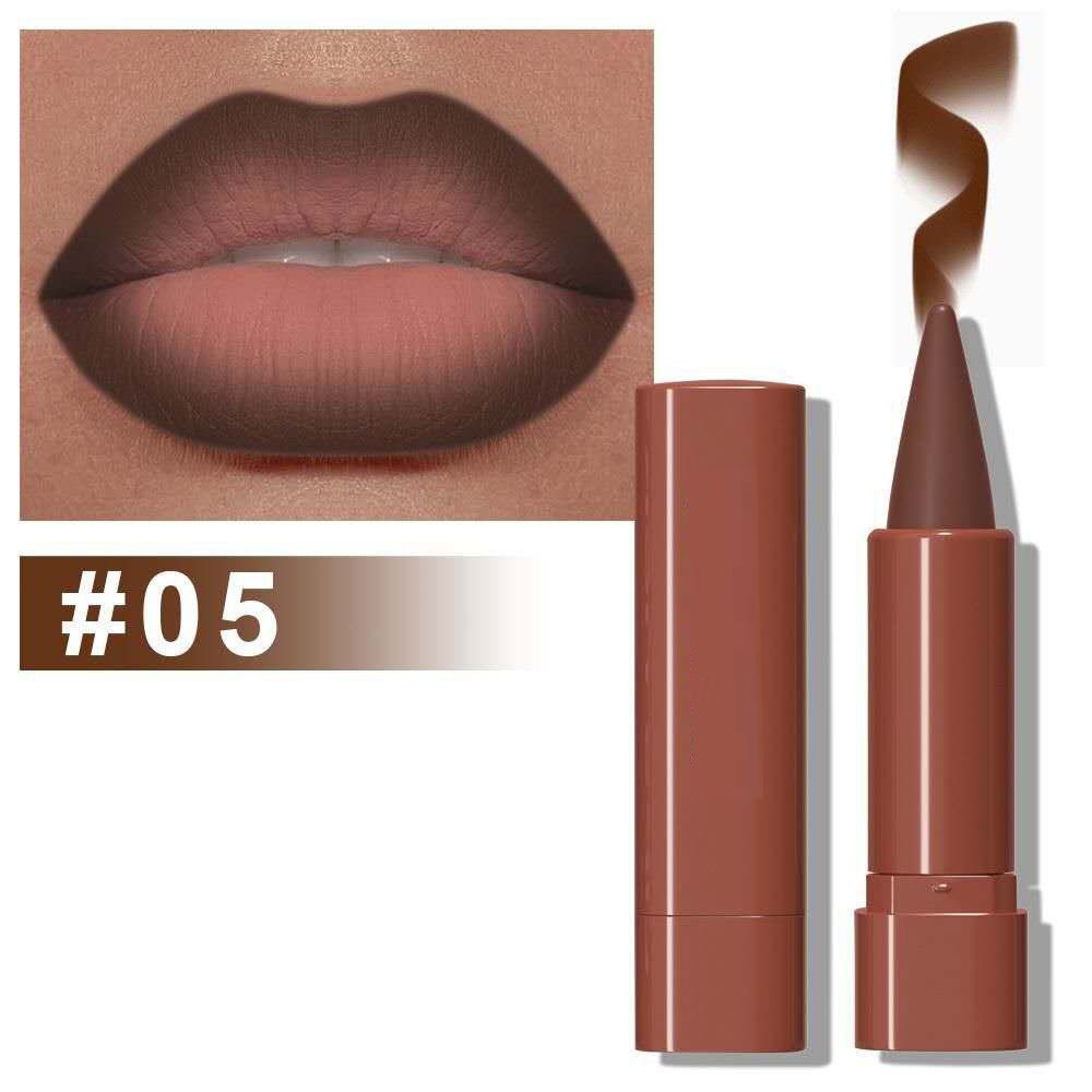 Maroon Gradient Matte Lipstick Crayon Lip Liner pencil, Flawless Contour Gradual Ombre Effect lip Pencil, for Women Long Lasting Waterproof Smudge Proof Lipstick Pencil