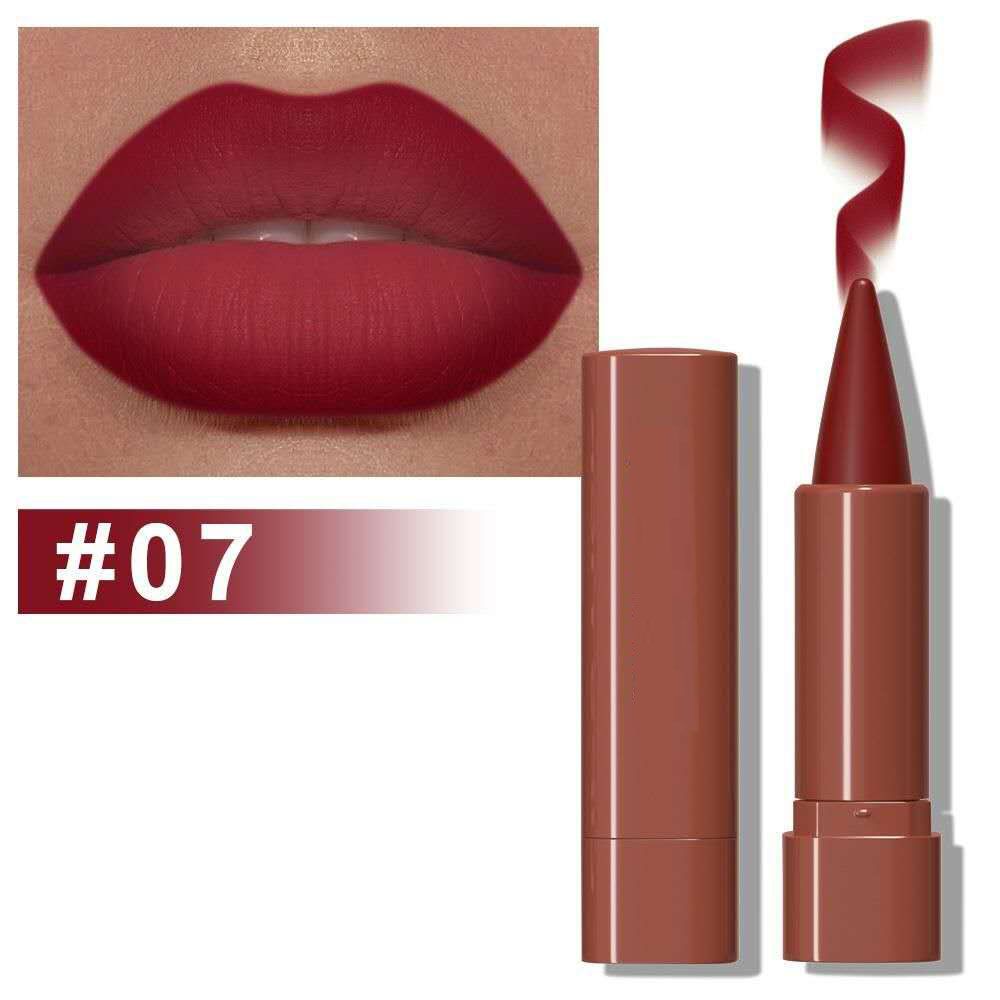 Maroon Gradient Matte Lipstick Crayon Lip Liner pencil, Flawless Contour Gradual Ombre Effect lip Pencil, for Women Long Lasting Waterproof Smudge Proof Lipstick Pencil