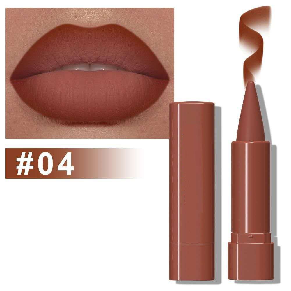 Maroon Gradient Matte Lipstick Crayon Lip Liner pencil, Flawless Contour Gradual Ombre Effect lip Pencil, for Women Long Lasting Waterproof Smudge Proof Lipstick Pencil