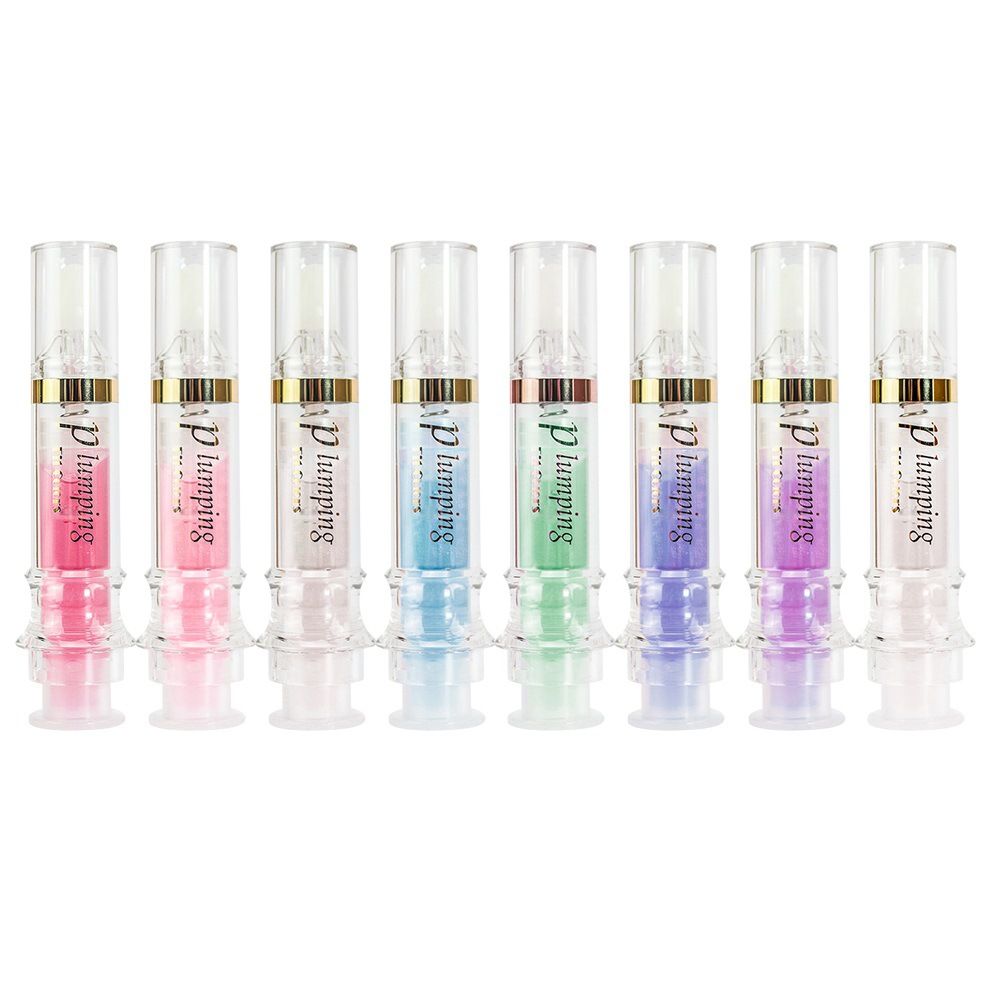 Plumping Mirror Finish Hydrating Lip Lacquer - Reduces Lip Lines with Pearl Shimmer Clear Formula Lip Glosses Lipstick 01# 5ml