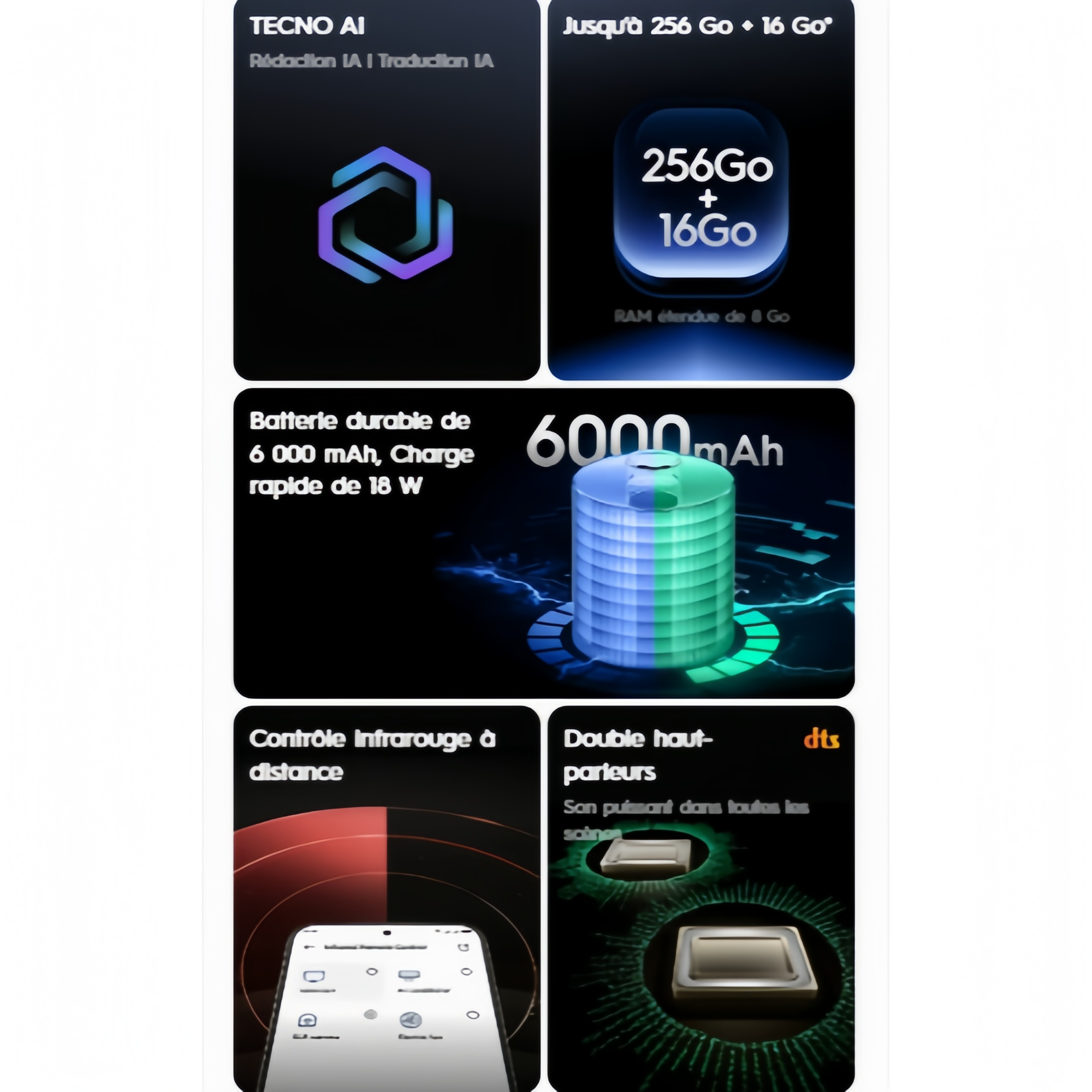 TECNO POP 10 Pro 128GB +8(4+4)GB 6.67" 120Hz Phone Dynamic Port 13MP Dual Speaker 6000mAh 18W Type-C Dual SIM 4G Side Fingerprint IP64 Smart Phones