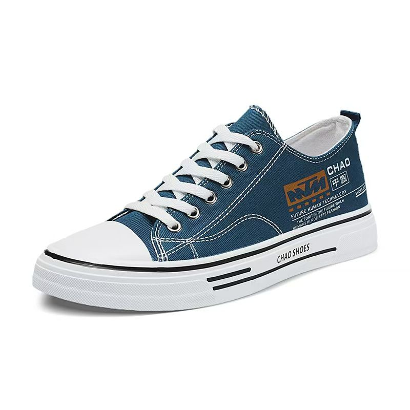 2025 New Men's Versatile Casual Sneakers, Korean Fashion Trend, Wear-Resistant & Breathable Canvas Shoes, Stylish Lightweight Skateboarding Shoes for Daily Leisure & Sports