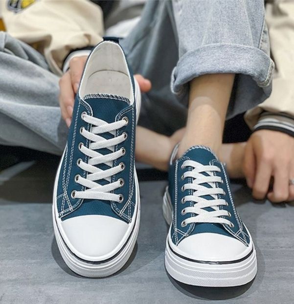 2025 New Men's Versatile Casual Sneakers, Korean Fashion Trend, Wear-Resistant & Breathable Canvas Shoes, Stylish Lightweight Skateboarding Shoes for Daily Leisure & Sports