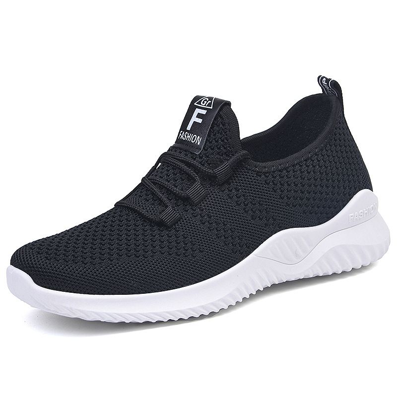 Women's New Lightweight Casual Sneakers - Breathable Flyknit Soft Sole Running Shoes, Comfortable Non-Slip Daily Sports Footwear for Ladies