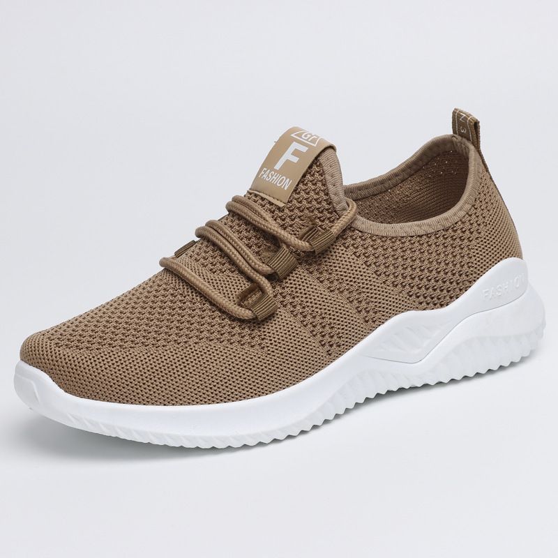 Women's New Lightweight Casual Sneakers - Breathable Flyknit Soft Sole Running Shoes, Comfortable Non-Slip Daily Sports Footwear for Ladies