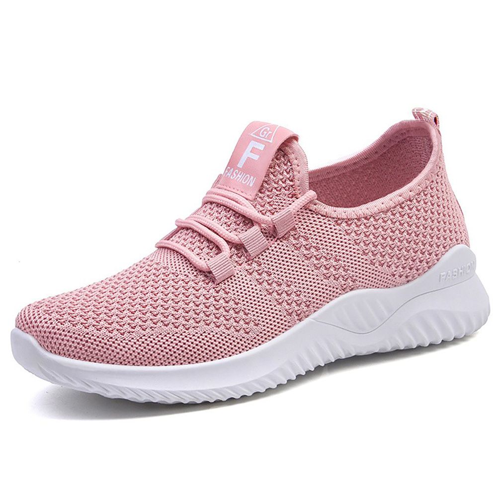 Women's New Lightweight Casual Sneakers - Breathable Flyknit Soft Sole Running Shoes, Comfortable Non-Slip Daily Sports Footwear for Ladies