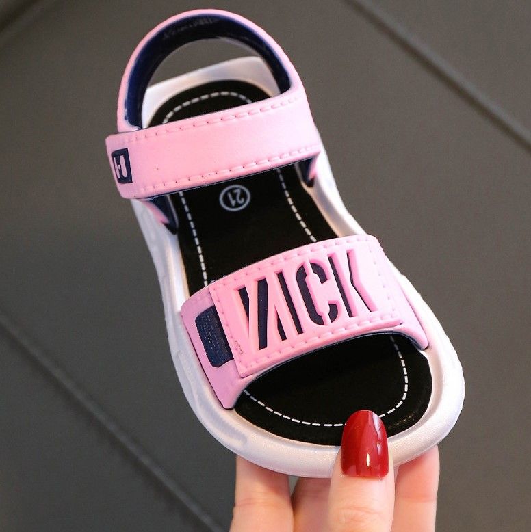 2025 Korean Style Kids Sandals for Boys Girls Big Kids Soft Non-Slip Sole Open-Toe Breathable Adjustable Straps Trendy Summer Beach Casual Shoes