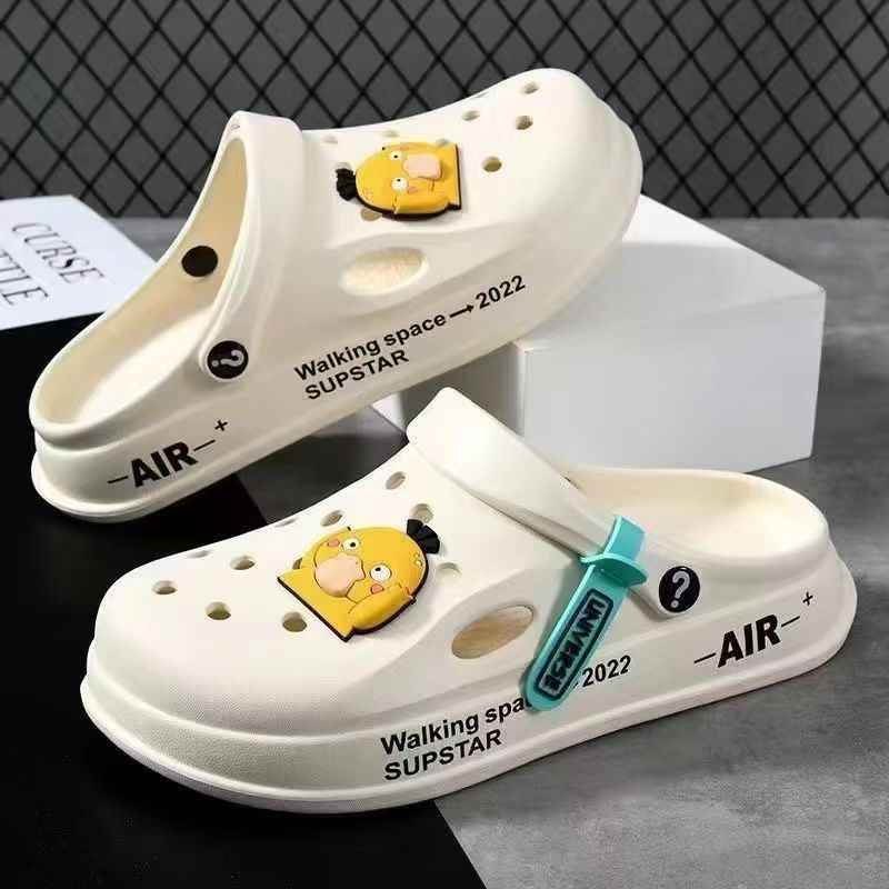 2025 Men's Non-Slip Cloud-Feel Clogs Indoor & Outdoor Dual-Use Waterproof Slippers Sports Casual Closed-Toe Sandals Unisex Couple Shoes with Breathable Perforations