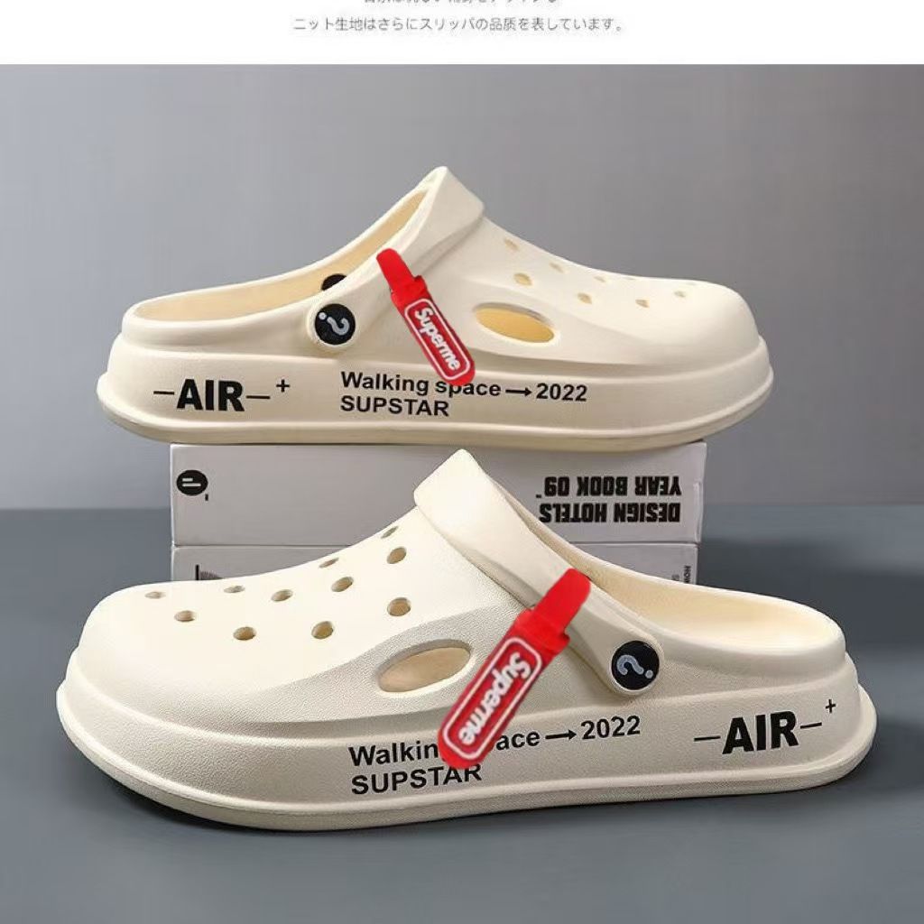 2025 Men's Non-Slip Cloud-Feel Clogs Indoor & Outdoor Dual-Use Waterproof Slippers Sports Casual Closed-Toe Sandals Unisex Couple Shoes with Breathable Perforations