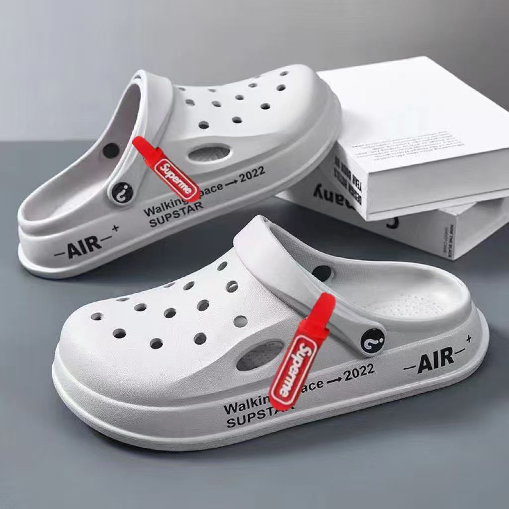 2025 Men's Non-Slip Cloud-Feel Clogs Indoor & Outdoor Dual-Use Waterproof Slippers Sports Casual Closed-Toe Sandals Unisex Couple Shoes with Breathable Perforations