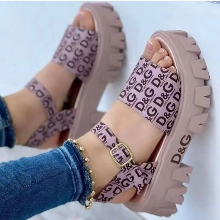 Women's New Roman Sandals, Round Toe Platform Wedge, Breathable Summer Shoes, Casual Beach Sandals, Fashionable Height Boost, Plus Size Available