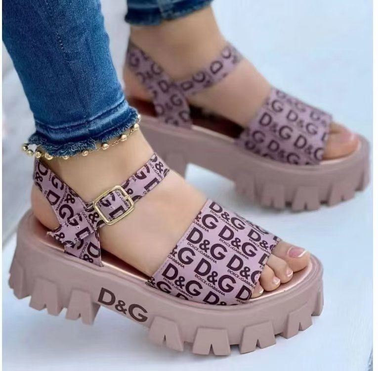Women's New Roman Sandals, Round Toe Platform Wedge, Breathable Summer Shoes, Casual Beach Sandals, Fashionable Height Boost, Plus Size Available