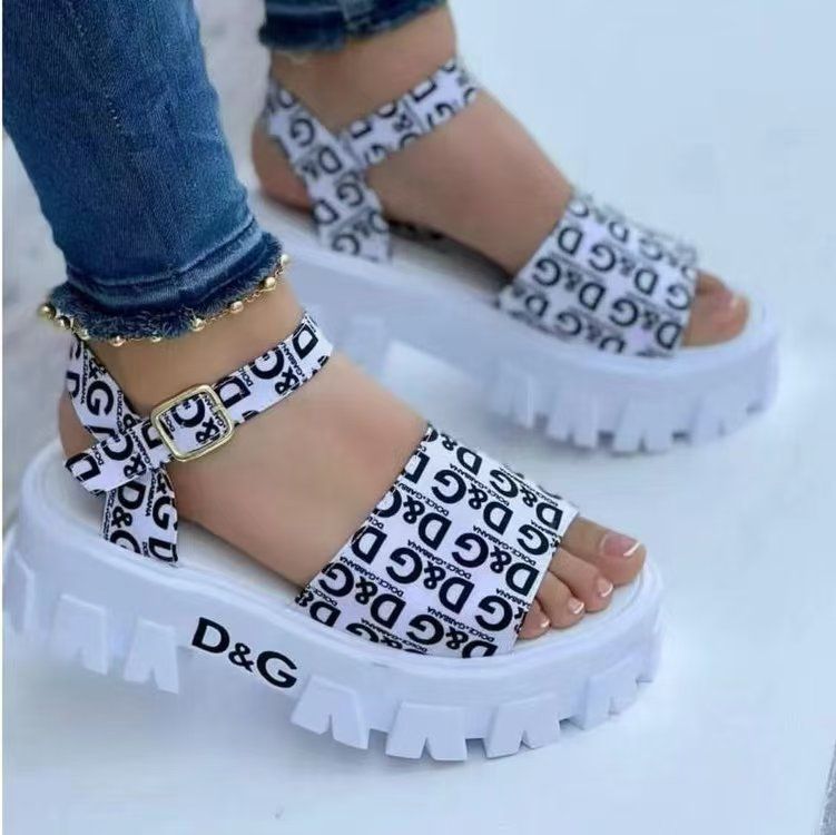 Women's New Roman Sandals, Round Toe Platform Wedge, Breathable Summer Shoes, Casual Beach Sandals, Fashionable Height Boost, Plus Size Available