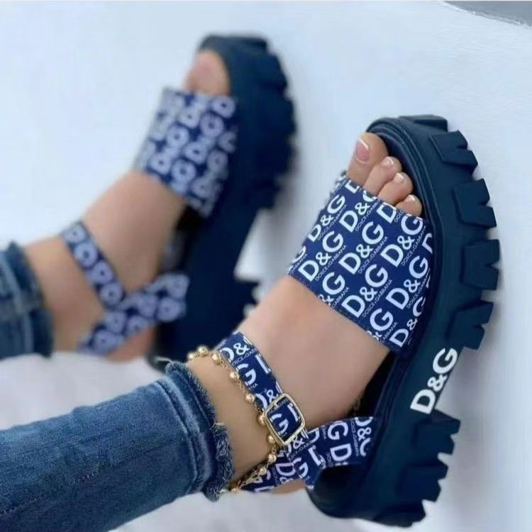 Women's New Roman Sandals, Round Toe Platform Wedge, Breathable Summer Shoes, Casual Beach Sandals, Fashionable Height Boost, Plus Size Available