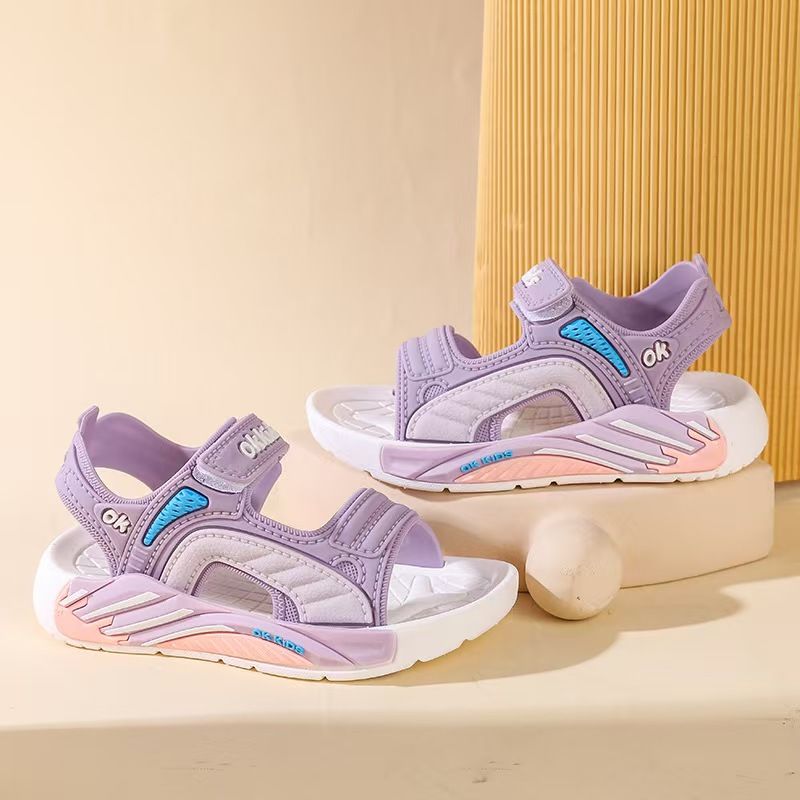 Kids Sandals Soft Sole Lightweight Boys Girls Beach Shoes Non-Slip Breathable Waterproof Summer Sports Sandals