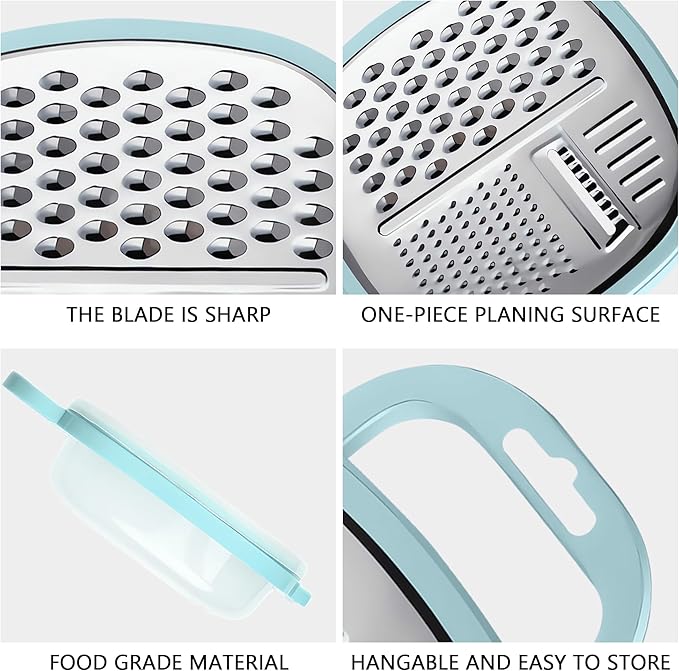 Click to see full view



3 in 1 Vegetable Slicer with Storage Box, Stainless Steel Cheese Box Grater, Food Chopper, Wave Cutter, Kitchen Multi-Purpose Grater for Potatoes, Carrots, Zucchini, Onion