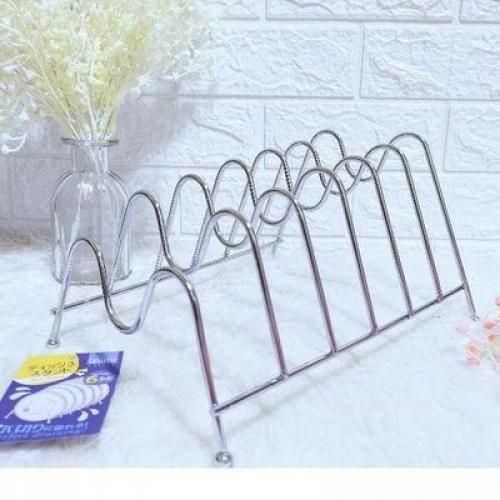 1Pc Multi-Layer Dish Rack Plate Holder – Kitchen Organizer for Drying Plates, Bowls & Stainless Pots lids – Space-Saving, Durable & Rust-Resistant