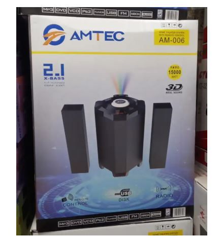 Amtec AM-006 Powerful Bluetooth Soundbar – Deep Bass, Wireless & Wired Connectivity, USB, AUX, FM Radio, Remote Control, Home Theater Speaker System