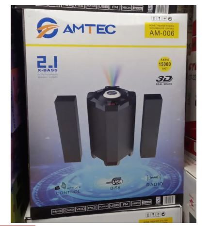 Amtec AM-006 Powerful Bluetooth Soundbar – Deep Bass, Wireless & Wired Connectivity, USB, AUX, FM Radio, Remote Control, Home Theater Speaker System