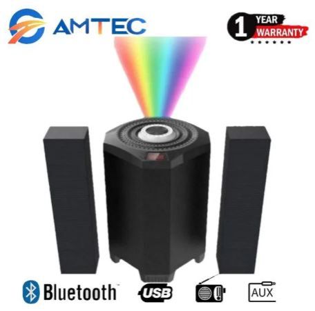 Amtec AM-006 Powerful Bluetooth Soundbar – Deep Bass, Wireless & Wired Connectivity, USB, AUX, FM Radio, Remote Control, Home Theater Speaker System