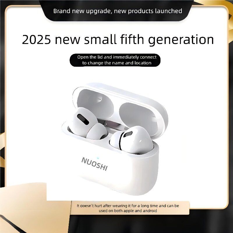 NUOSHI  Air Pro NS1 Heavy bass Earpods Wireless Bluetooth Earphone Waterproof Music Business Earbuds 25Hours Playtime Single ear 4.3g  Work on all Smartphones for Android&ios