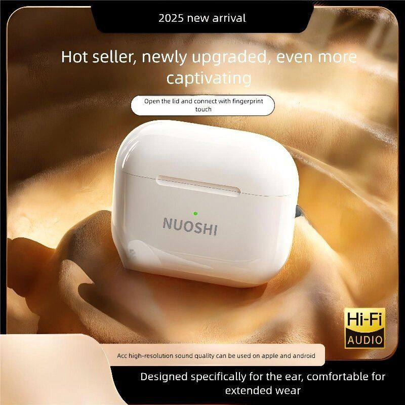 NUOSHI  Air Pro NS1 Heavy bass Earpods Wireless Bluetooth Earphone Waterproof Music Business Earbuds 25Hours Playtime Single ear 4.3g  Work on all Smartphones for Android&ios