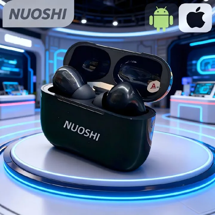 NUOSHI  Air Pro NS1 Heavy bass Earpods Wireless Bluetooth Earphone Waterproof Music Business Earbuds 25Hours Playtime Single ear 4.3g  Work on all Smartphones for Android&ios