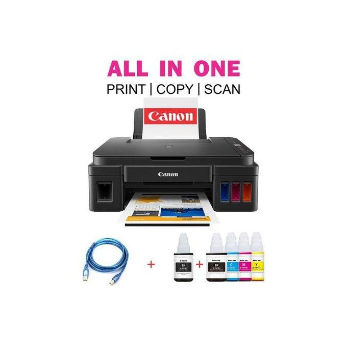 Canon PIXMA G2410 All-in-One Printer | Print, Scan, Copy | Refillable Ink Tank System | Wi-Fi | Borderless Printing | Low-Cost Printing | Black | Brand New
